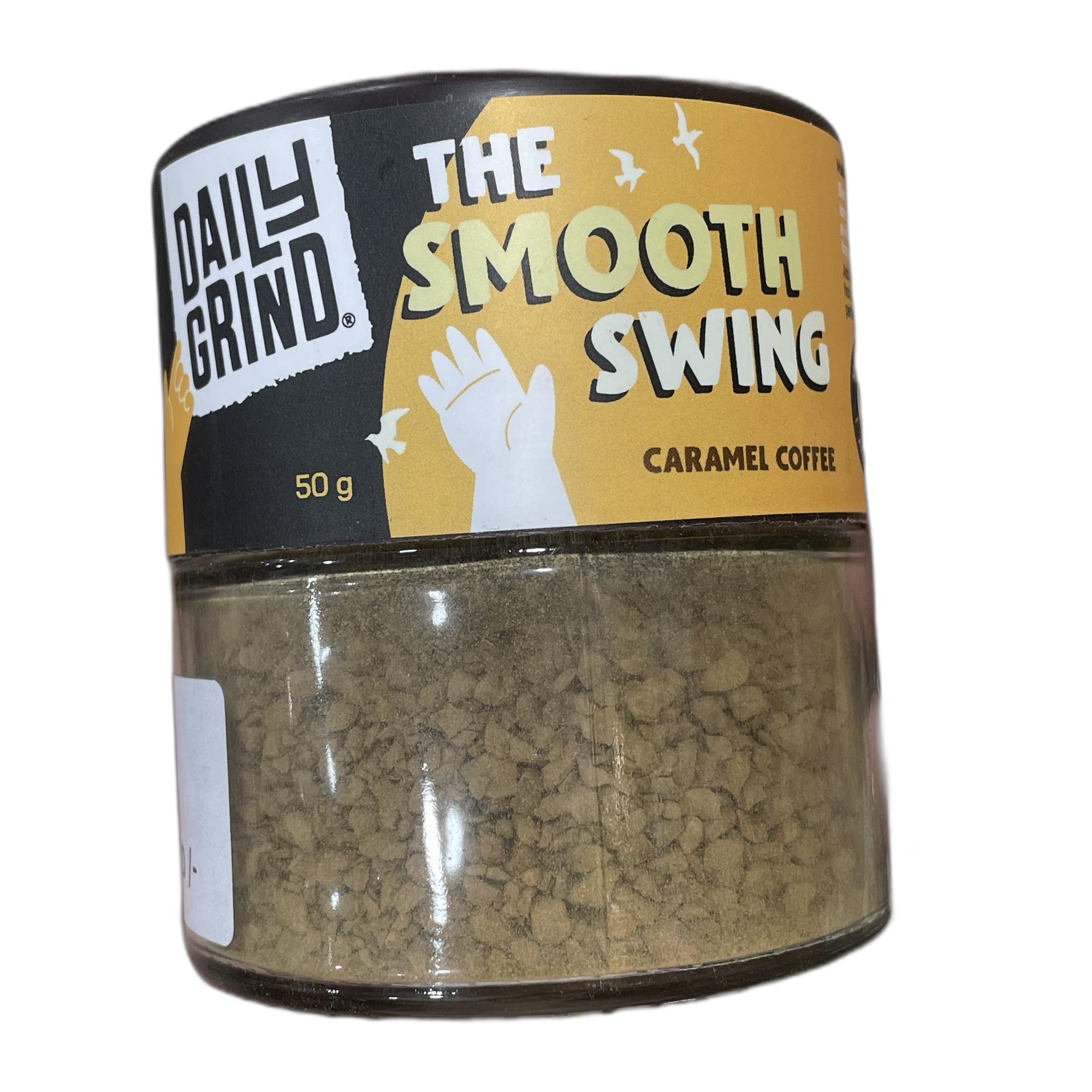 DAILY GRIND Caramel Instant Coffee Powder 50g | Freeze-Dried Pure Arabica Coffee Granules | For Mochas, Espresso, Cappuccino, Latte, Frappes | Medium Roast Hot & Cold Coffee (25 Cups)