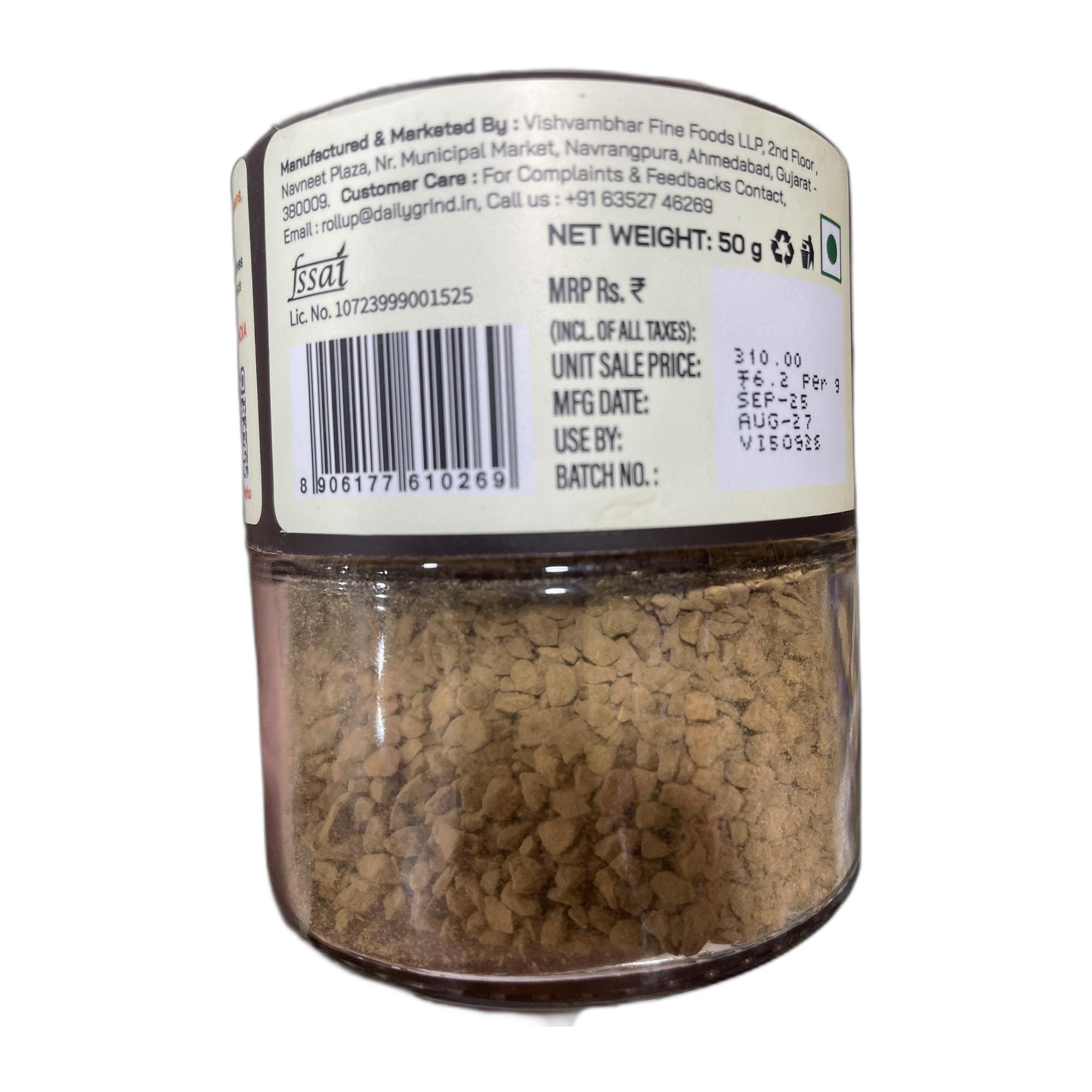 DAILY GRIND Orange Flavour Instant Coffee Powder 50g | Freeze-Dried Pure Arabica Coffee Granules | Perfect for Mochas, Espresso, Cappuccino, Latte, Frappes | Medium Roast Hot & Cold Coffee (25 Cups)