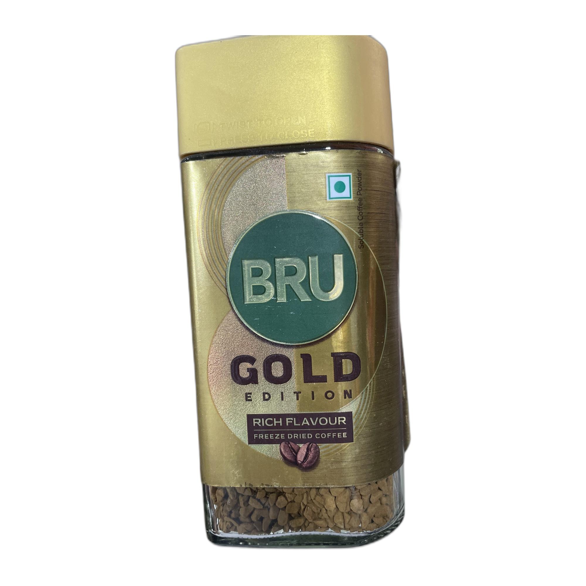 Tapper Tea: Bru Gold | Premium Freeze Dried Coffee Powder Bottle | Experience Intense Coffee Taste | Aromatic Instant Coffee | 55 Gram