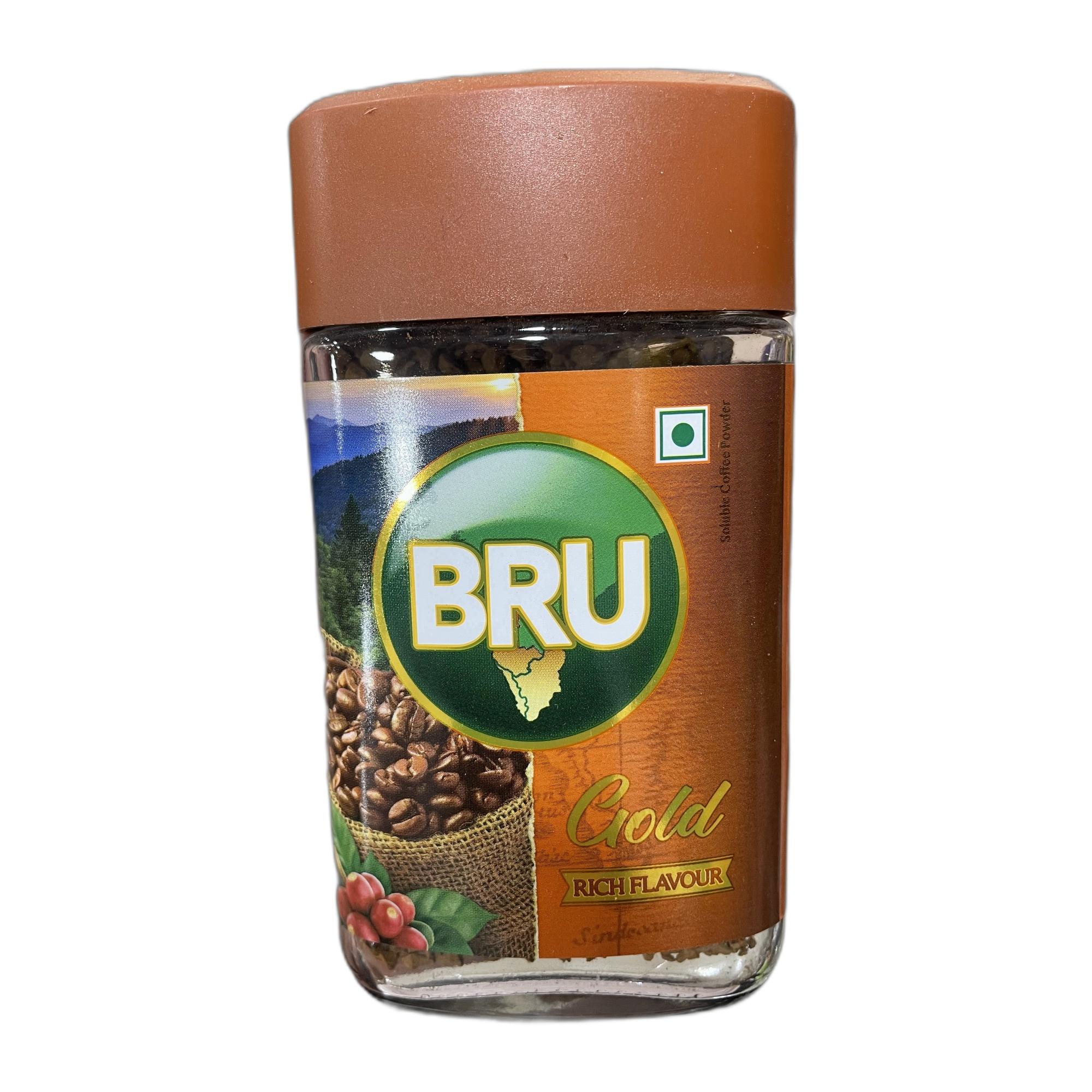 Tapper Tea: Bru Gold | Rich Flavour Freeze Dried Coffee Powder Bottle | Experience Intense Coffee Taste | Aromatic Instant Coffee | 55 Gram