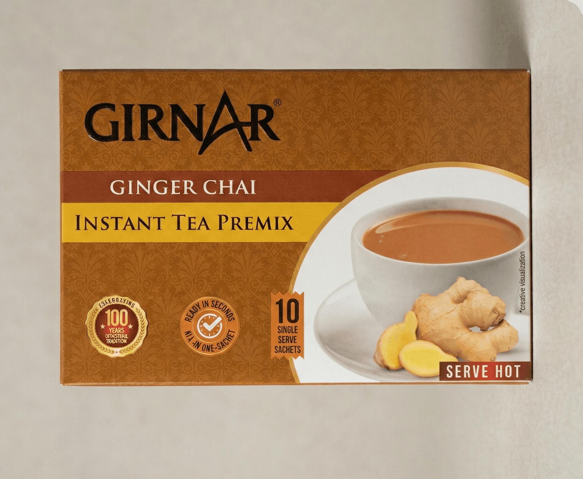 Tapper Tea: Girnar Instant Premix With Ginger (10 Sachets)