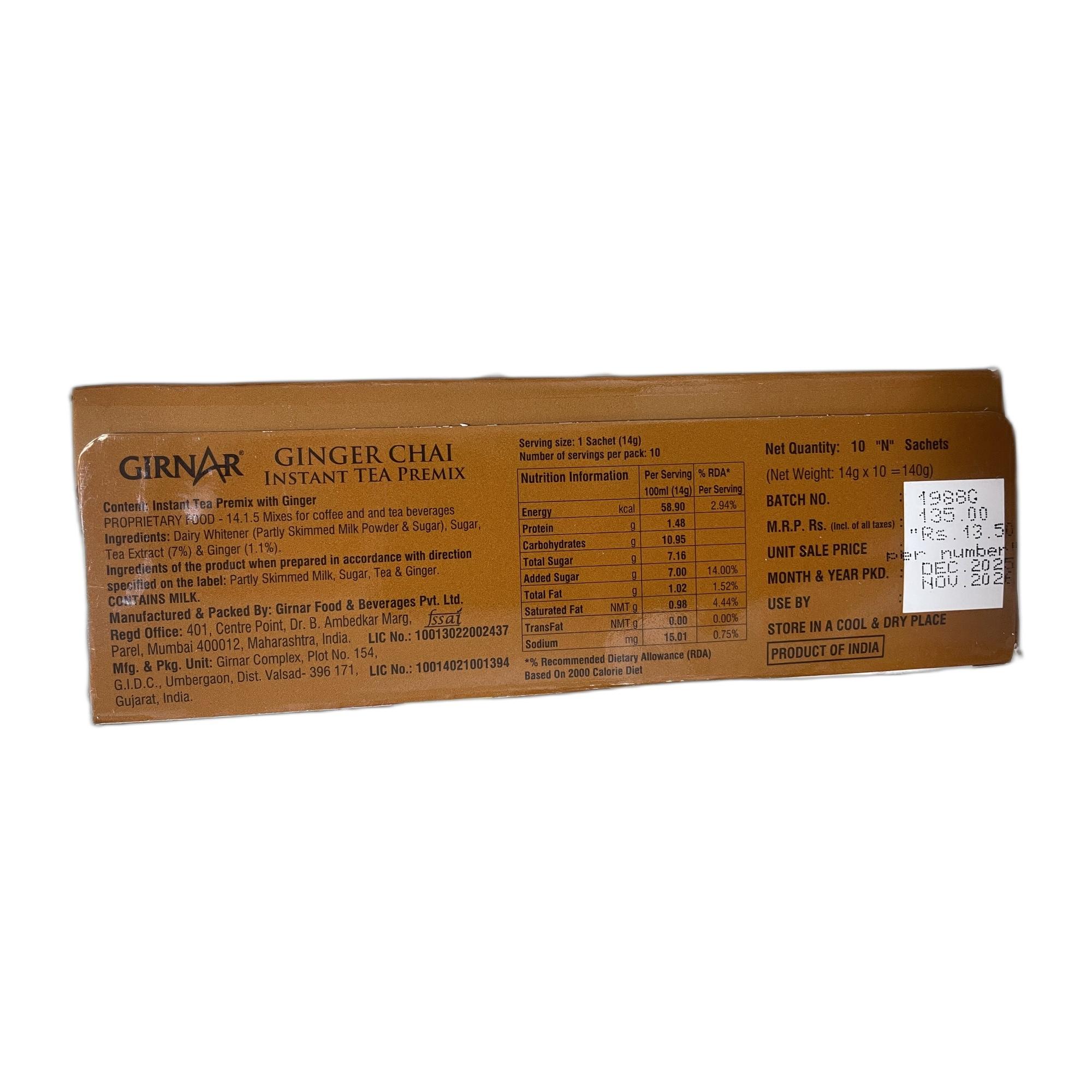 Girnar Instant Premix With Ginger (10 Sachets)