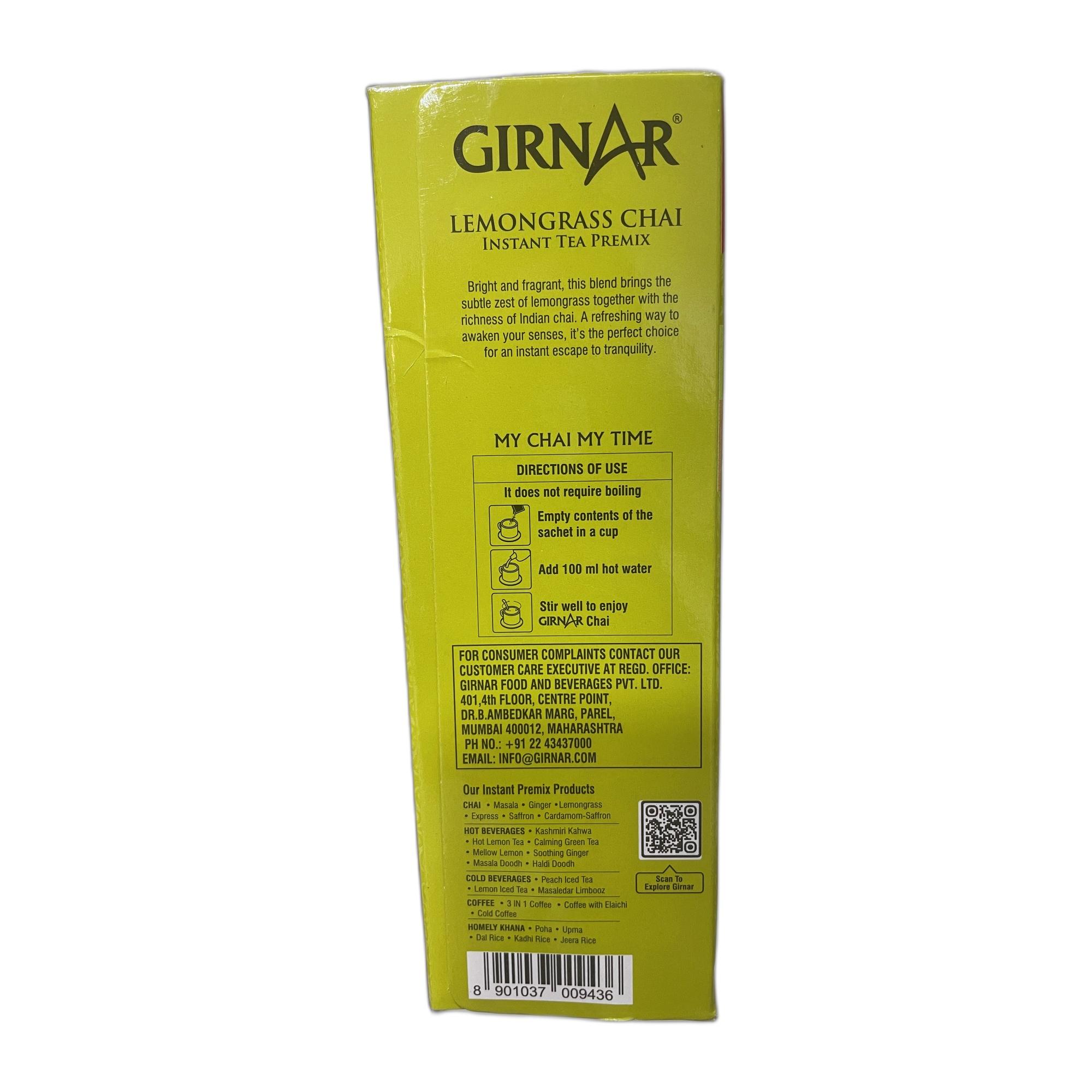 Girnar Instant Tea Premix With Lemongrass (10 Sachets)