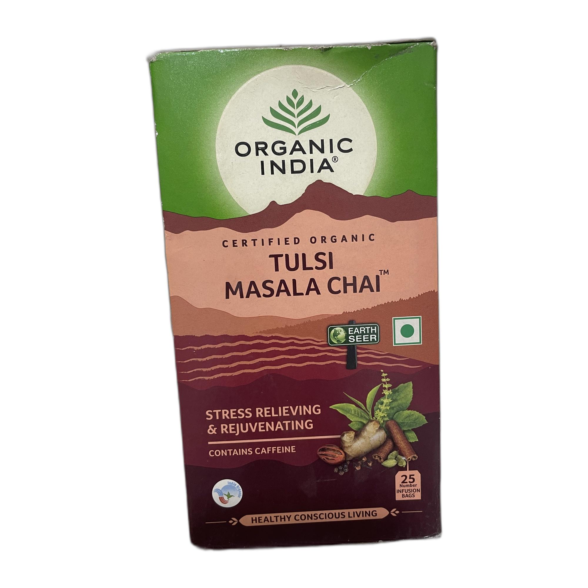 Tapper Tea: Organic India Tulsi Masala Chai - 25 Tea Bag (Pack of 1)