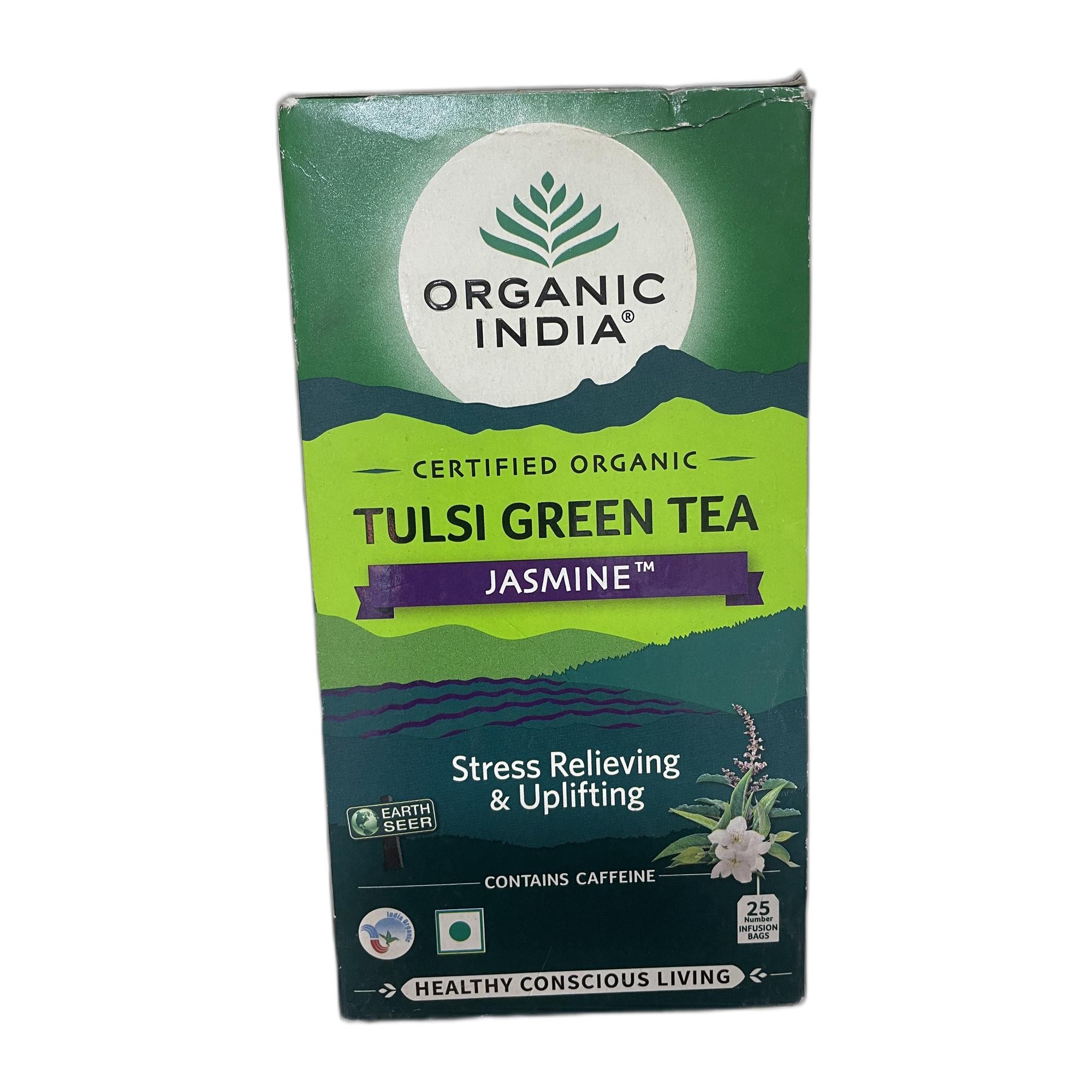 Tapper Tea: Organic India Tulsi Green Tea Jasmine - 25 Tea Bag (Pack of 1)