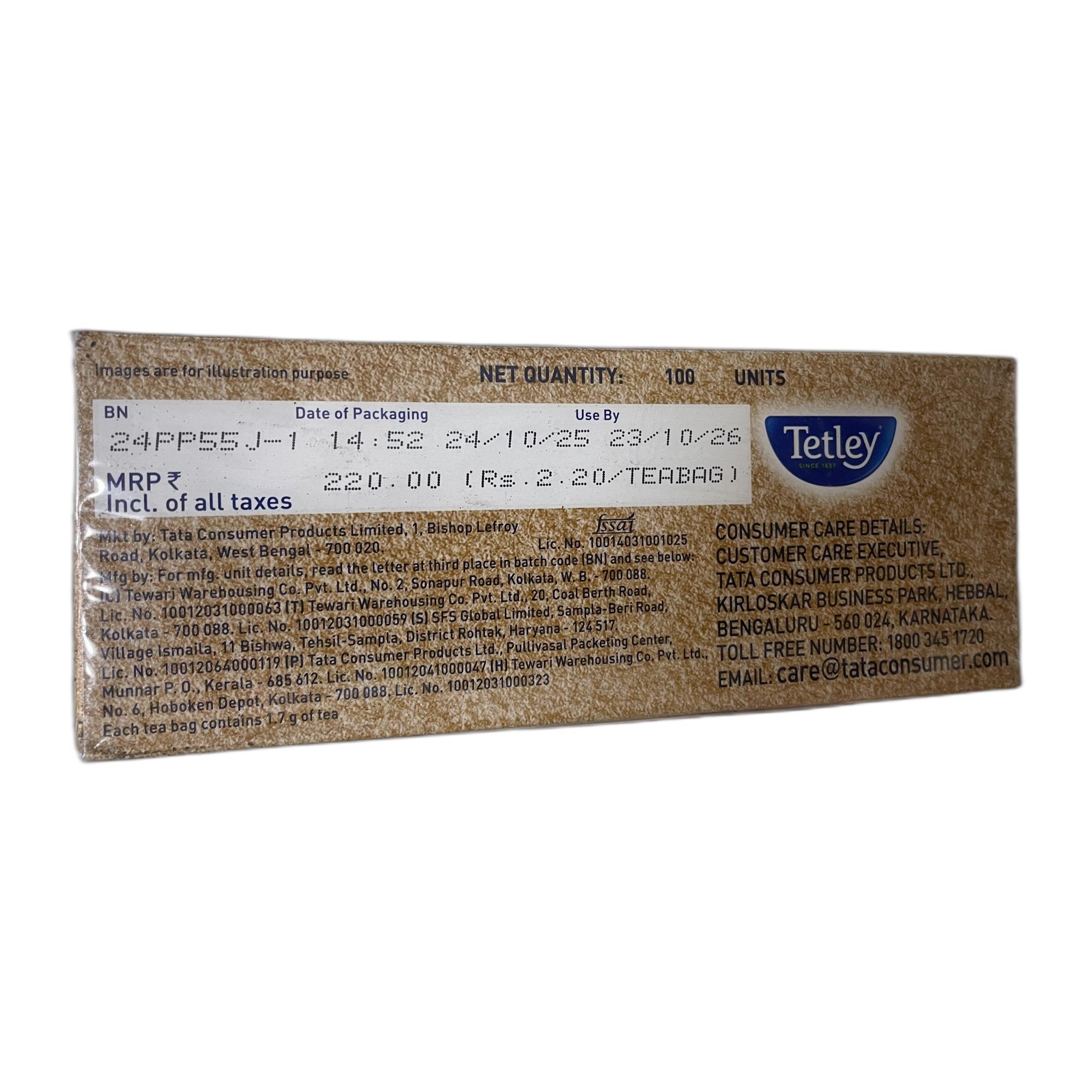 Tetley Original Black Tea,Pack of 100 Tea Bags,100 grams