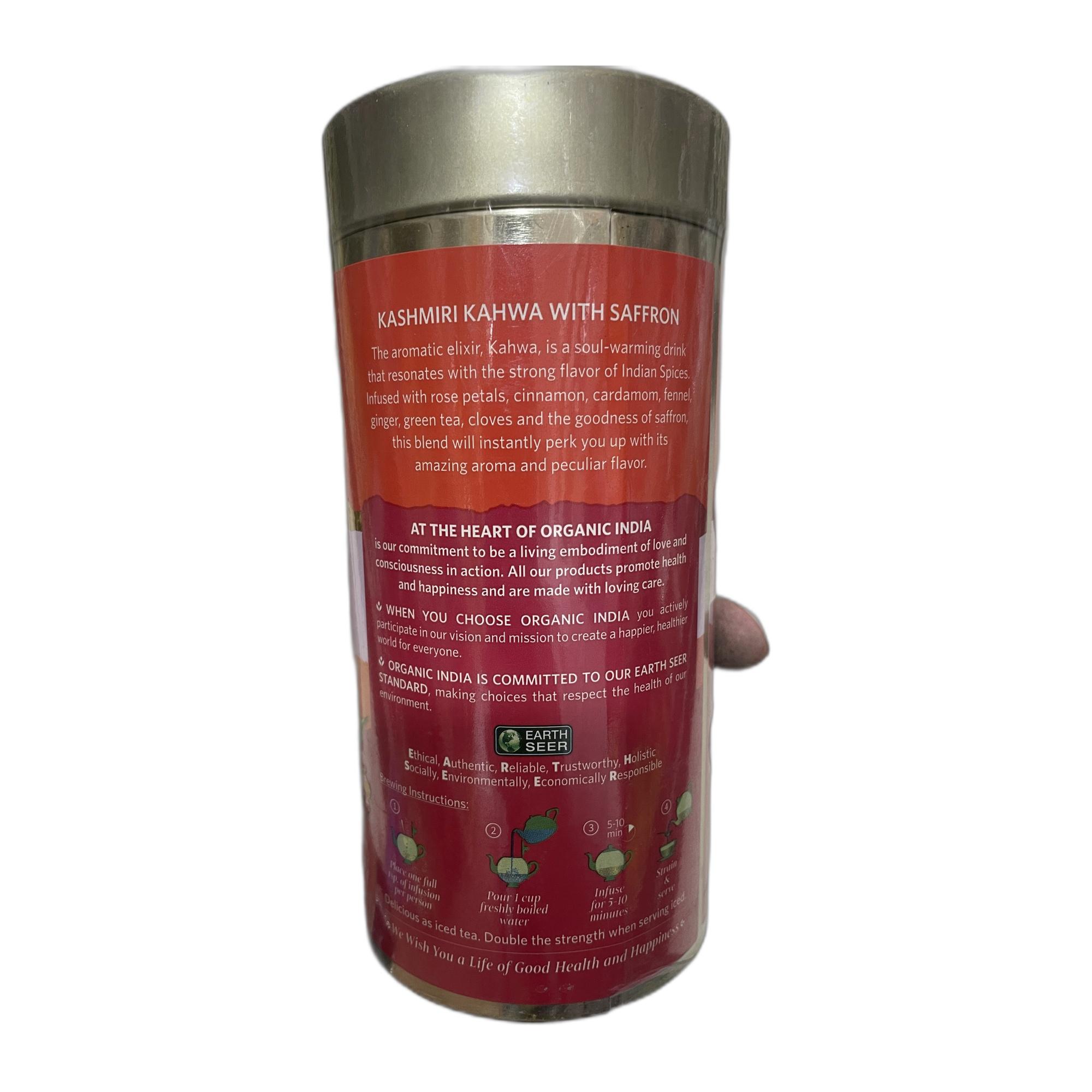 Organic India Kashmiri Kahwa with Saffron 100 gm Tin