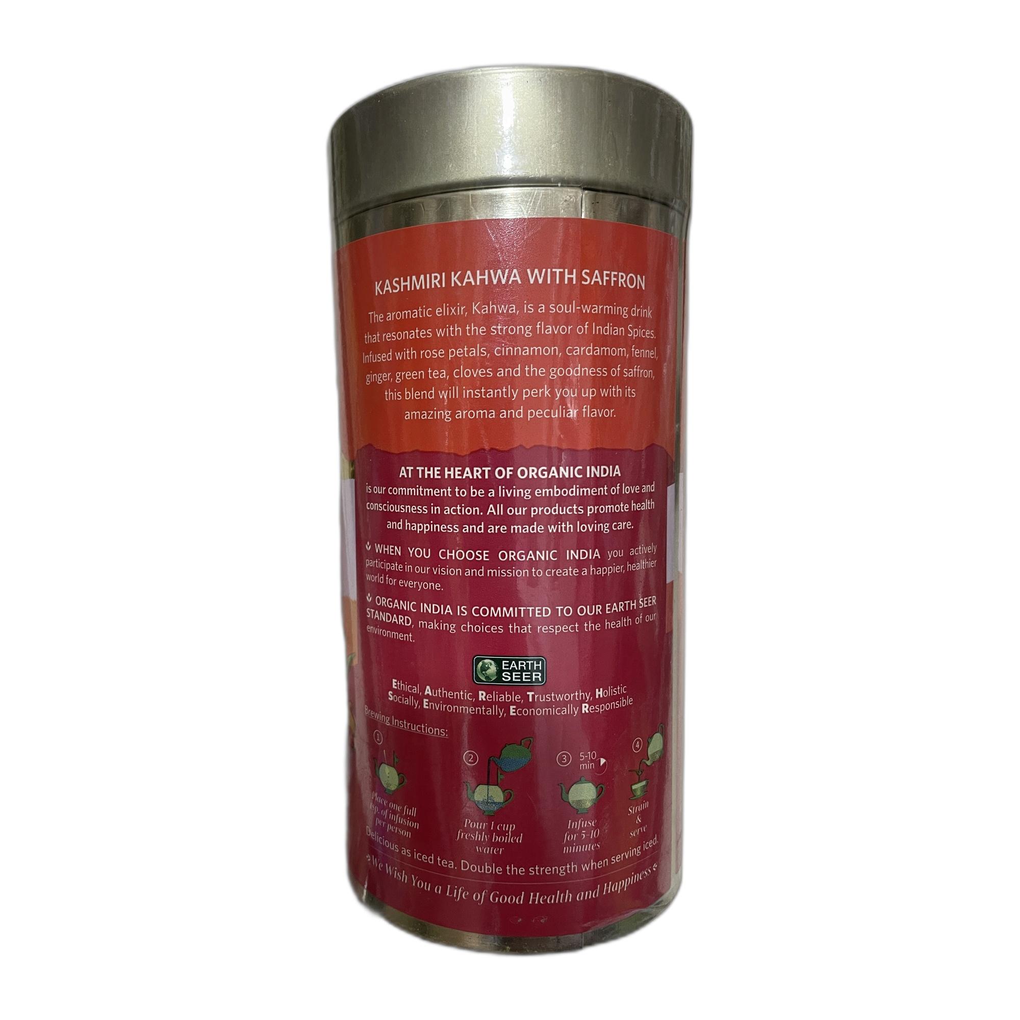 Organic India Kashmiri Kahwa with Saffron 100 gm Tin