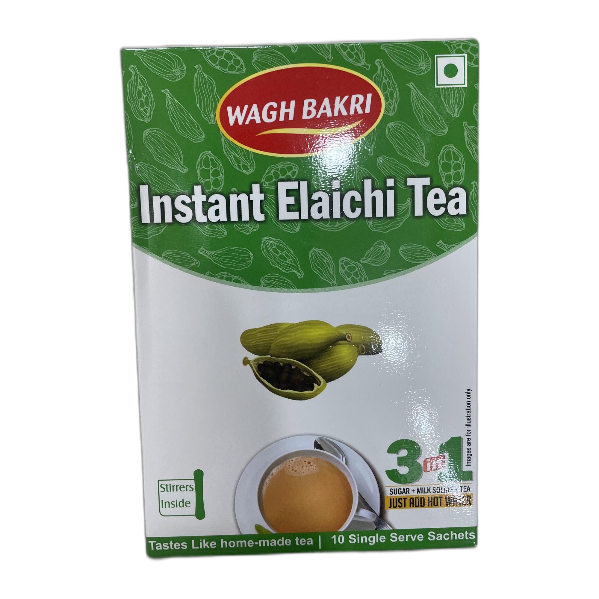 Tapper Tea: Wagh Bakri Elaichi Instant Tea Premix 10 Sachets (10 x 14g), 140 grams