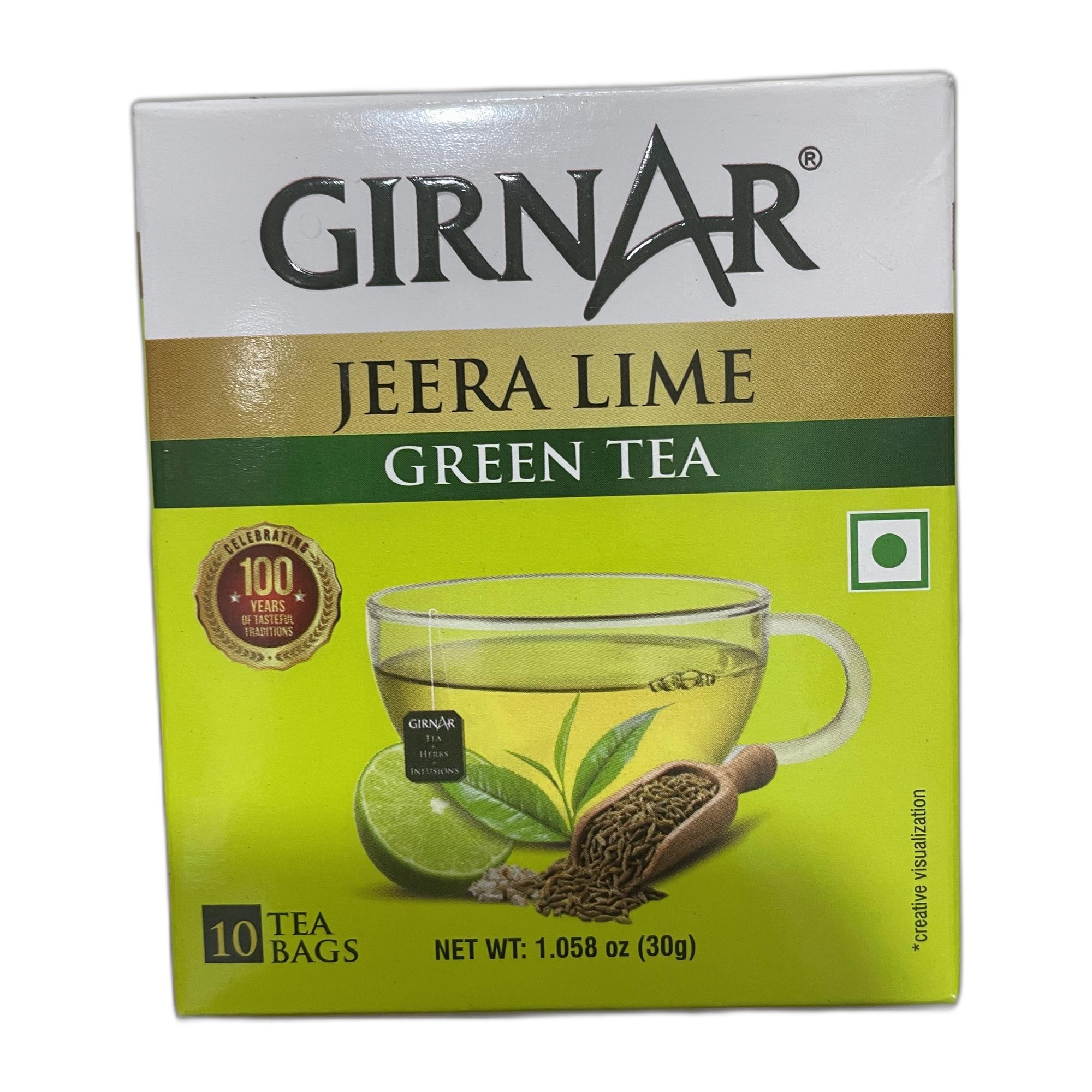 Tapper Tea: Girnar Jeera Lime Green Tea (10 Tea Bags) 30 gm