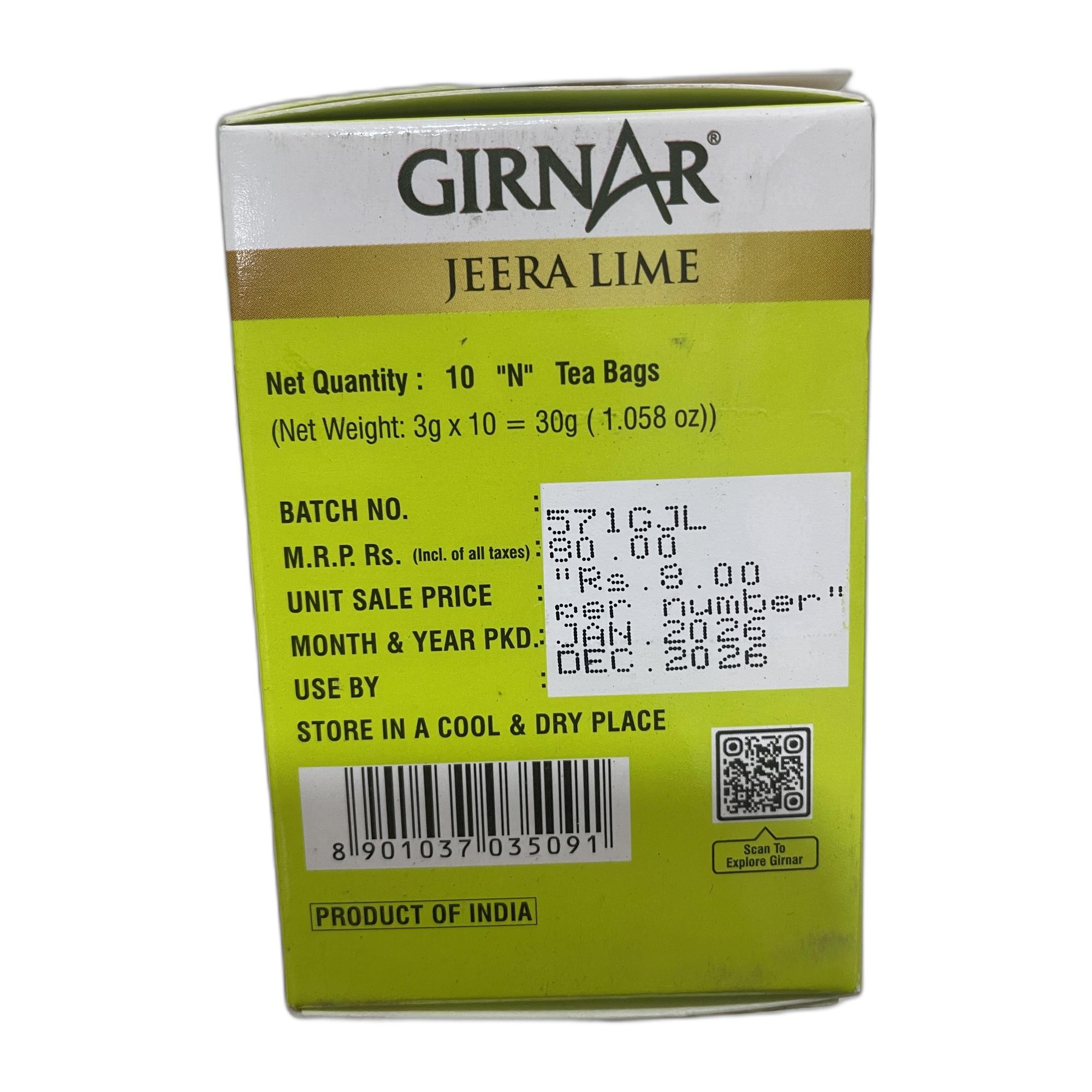 Girnar Jeera Lime Green Tea (10 Tea Bags) 30 gm