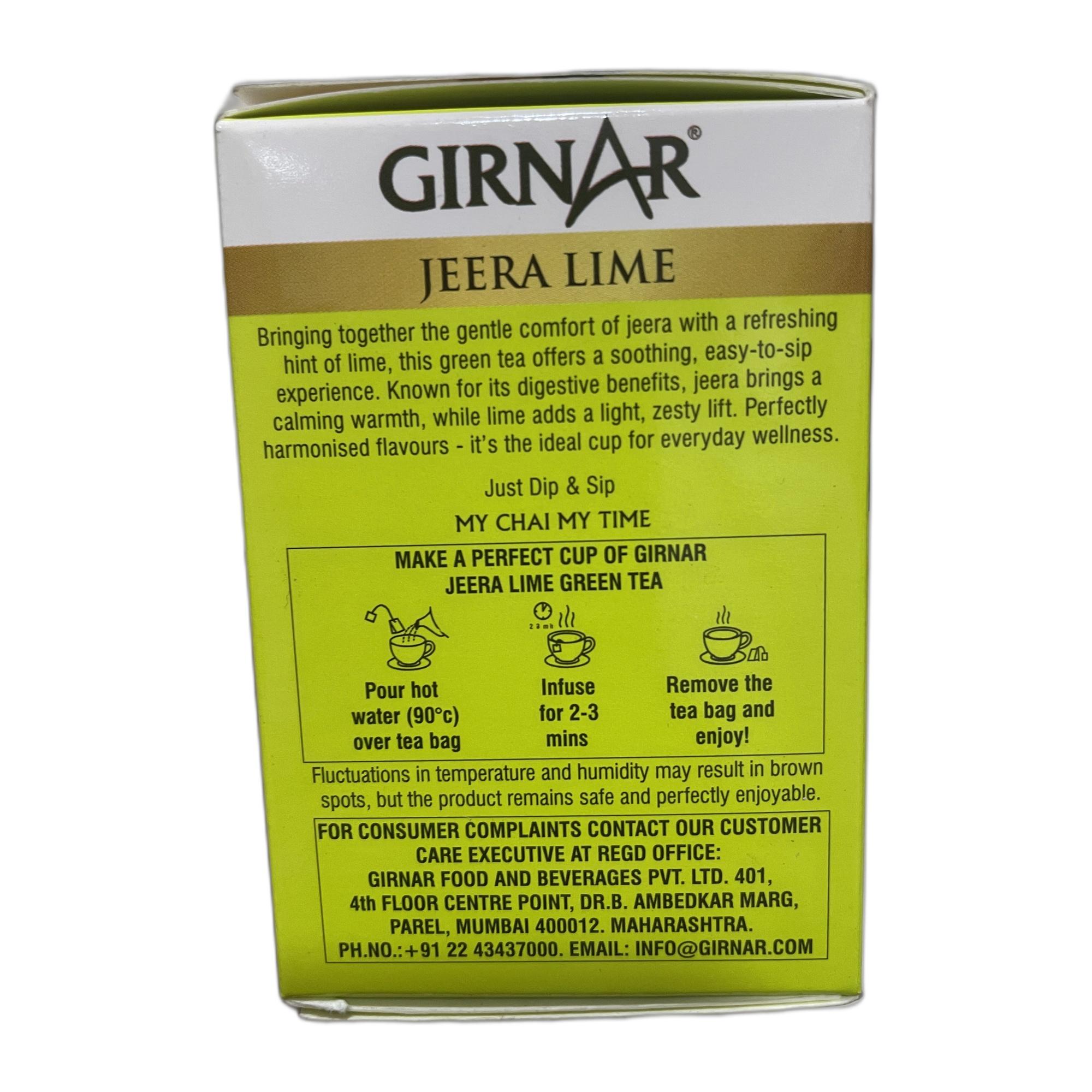 Girnar Jeera Lime Green Tea (10 Tea Bags) 30 gm
