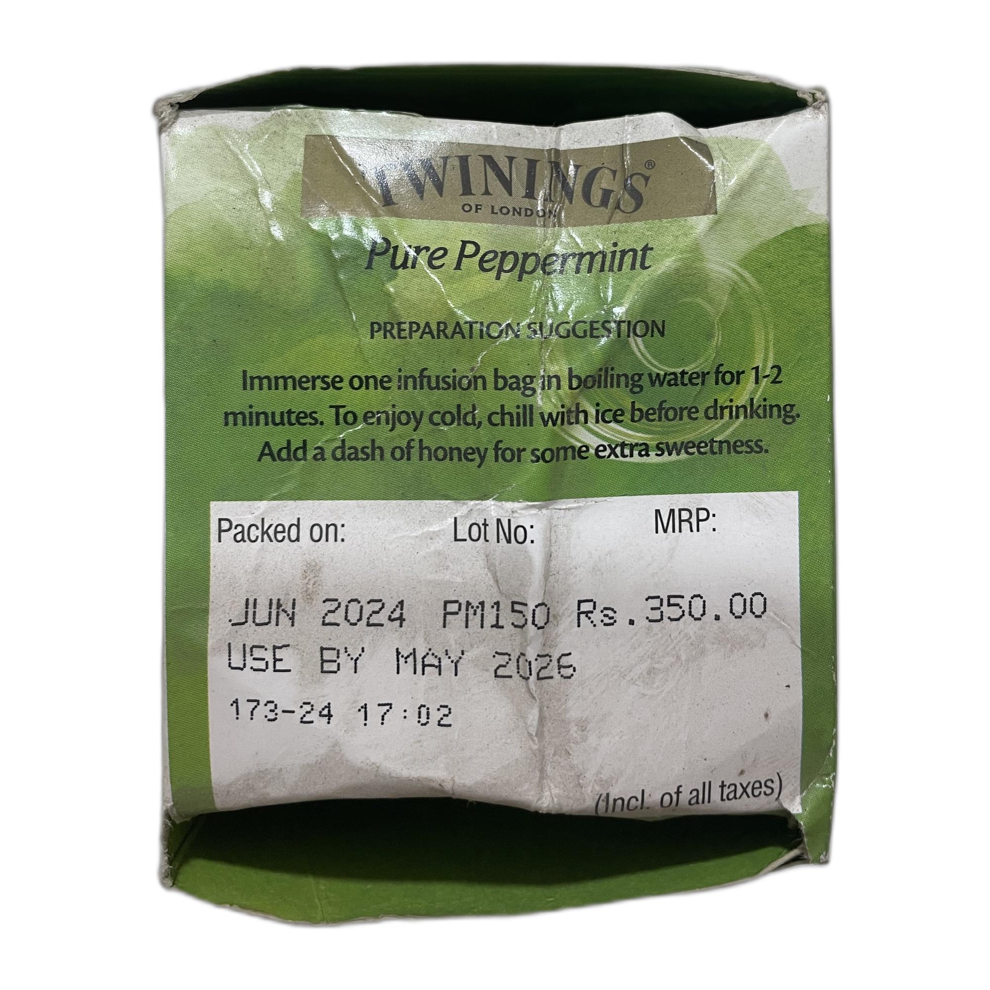 Twinings Pure Peppermint Tea Bags, 25 x 2 g (50g)