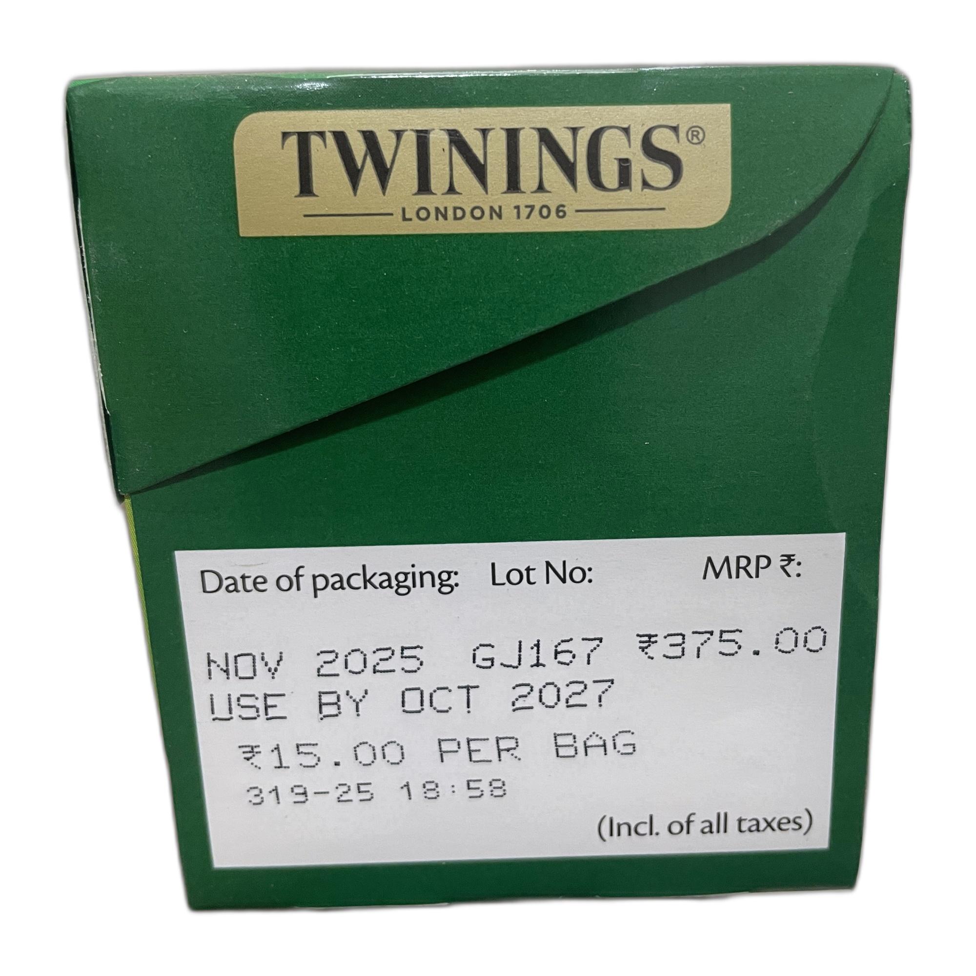 Twinings Green Tea Bags (Jasmine), 25 x 2 g (50g)