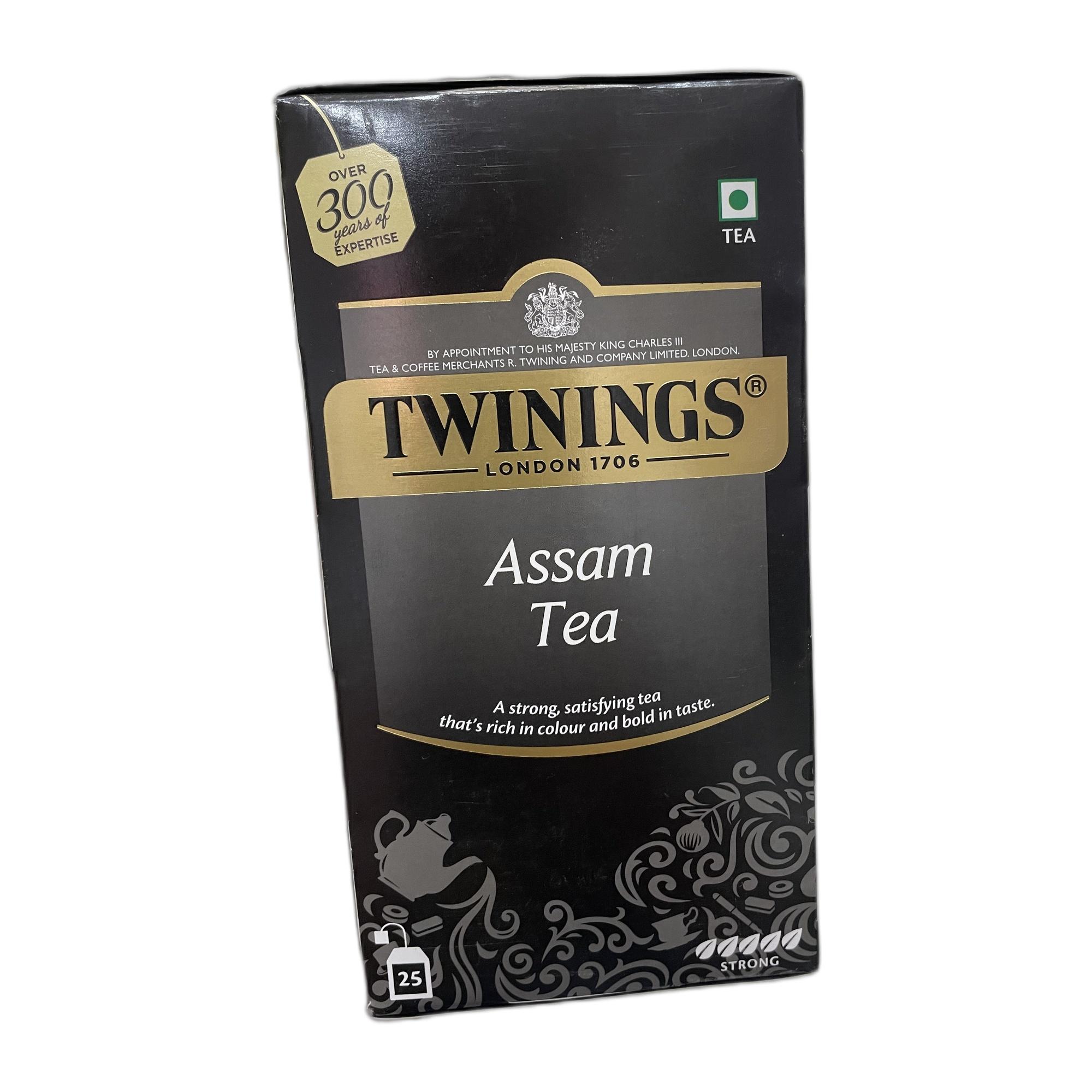 Tapper Tea: Twinings Assam Tea, 25 Tea Bags, Pack of 1, Strong Strength, Full-bodied, Malty and Robust Flavour, Handpicked Leaves, Enjoy a Hot Cup of Premium Black Tea
