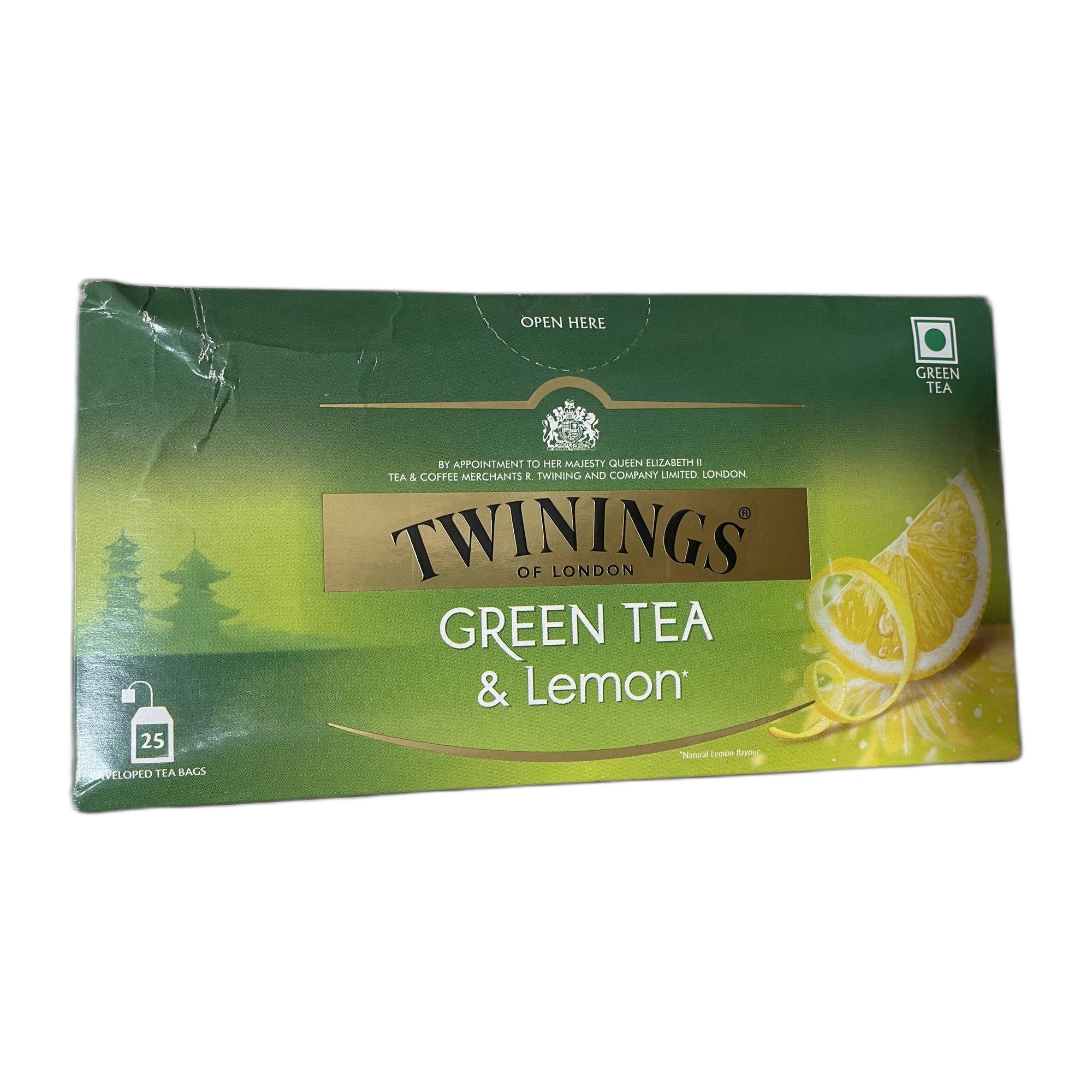 Twinings Green Tea & Lemon, 25 Teabags, Green Tea, Deliciously Sweet & Tangy Lemon, 50 Grams