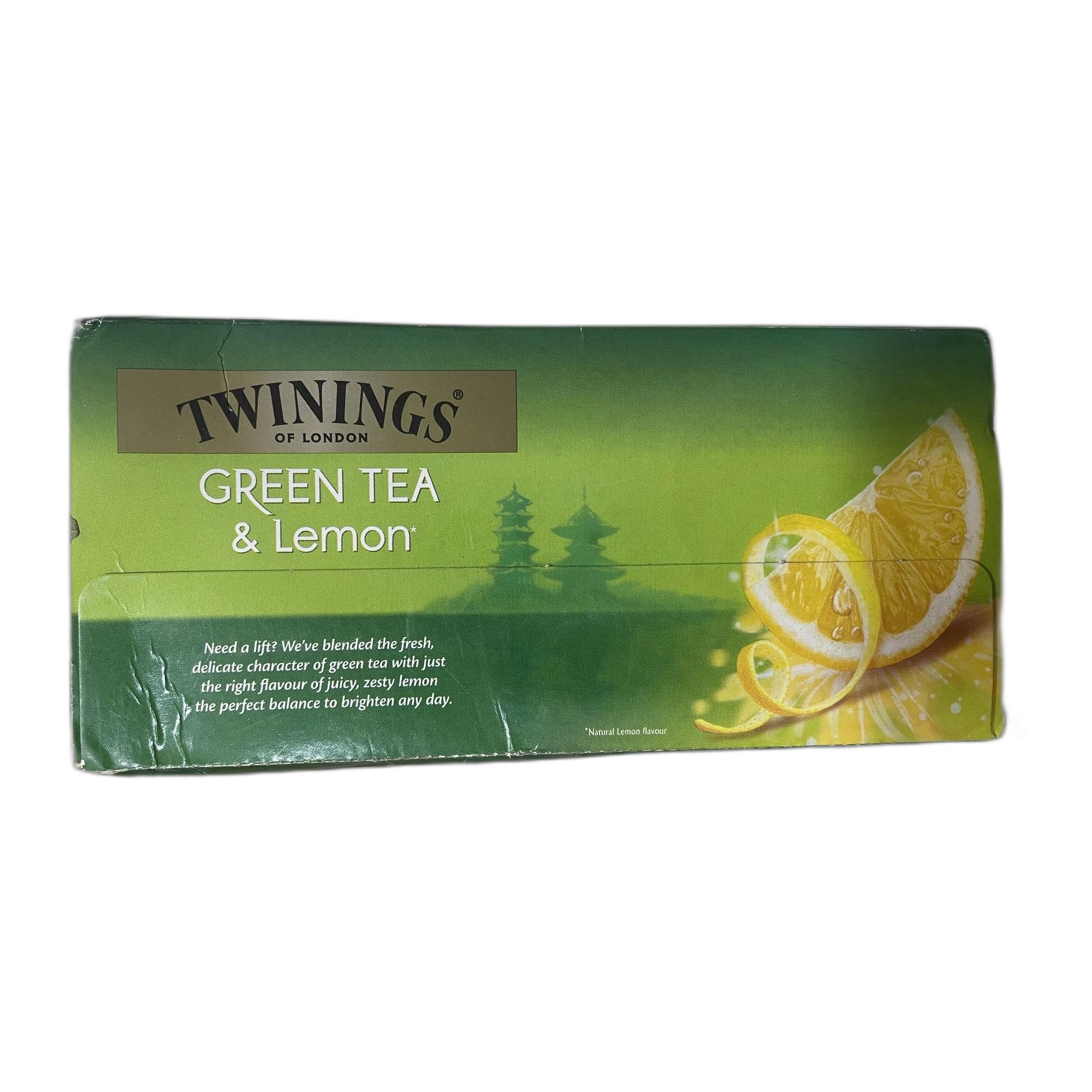 Twinings Green Tea & Lemon, 25 Teabags, Green Tea, Deliciously Sweet & Tangy Lemon, 50 Grams