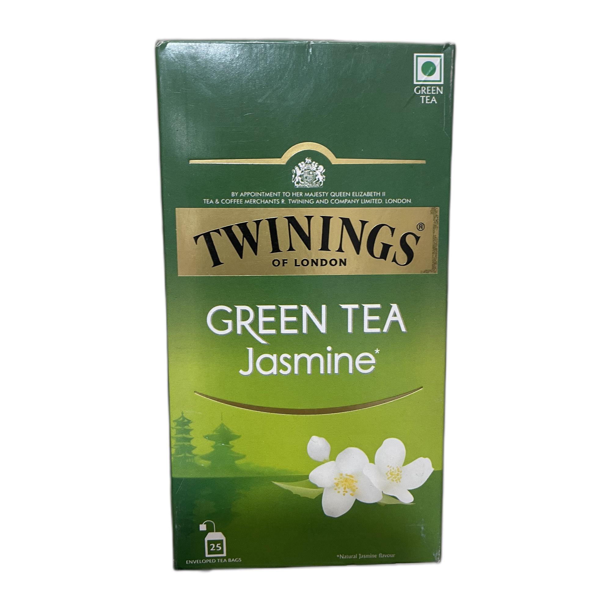 Tapper Tea: Twinings Green Tea Jasmine, 25 Teabags| Pack of 1| Perfectly Balanced & Refreshing Taste| Low Calorie| Handpicked Green Leaves| Enjoy a Hot Cup of Tea (50g)