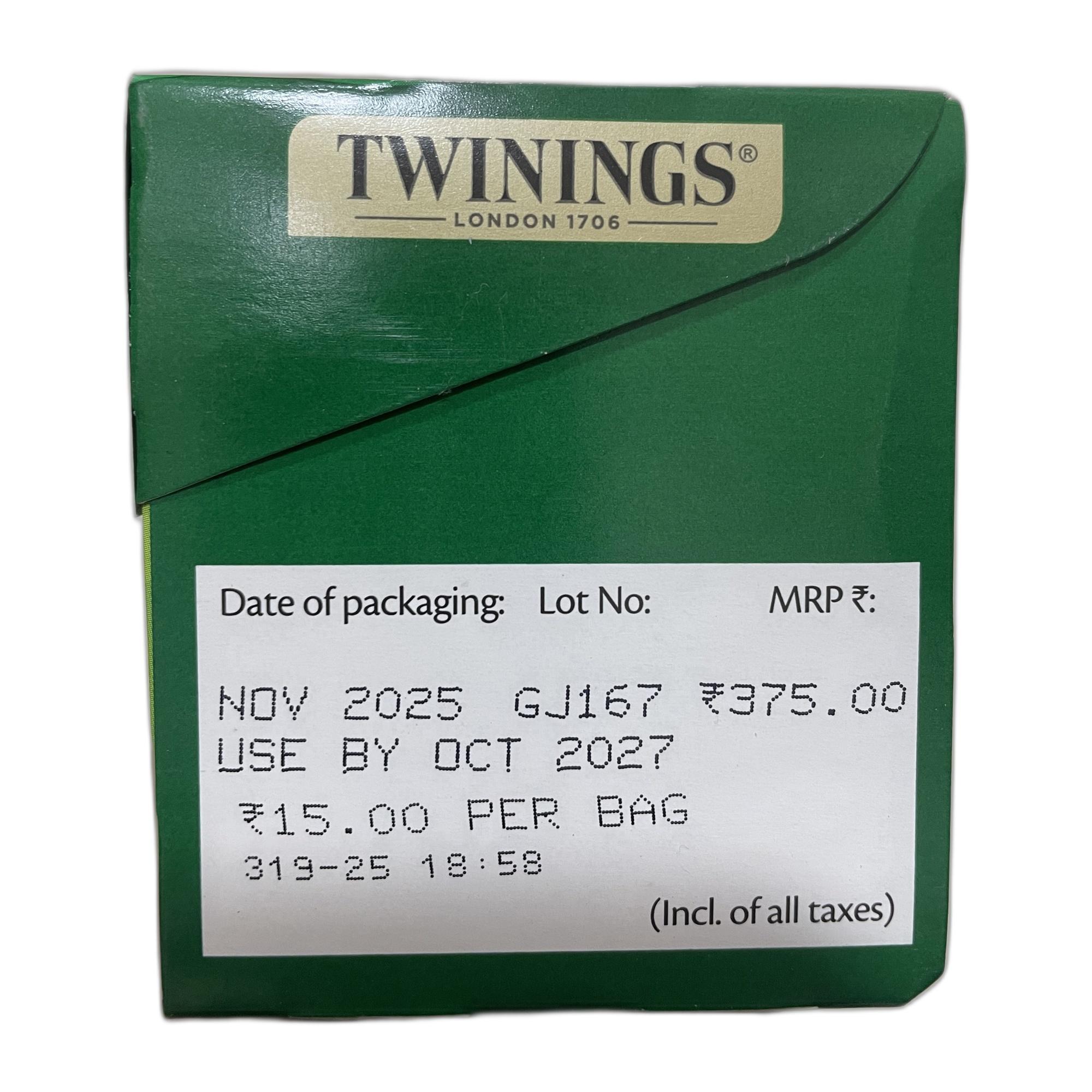 Twinings Green Tea Jasmine (Antioxidant), 25 Tea Bags| Pack of 1| Perfectly Balanced & Refreshing Taste| Light, Flowery Aroma| Low Calorie| Handpicked Green Tea Leaves| Enjoy a Hot Cup of Tea (50g)