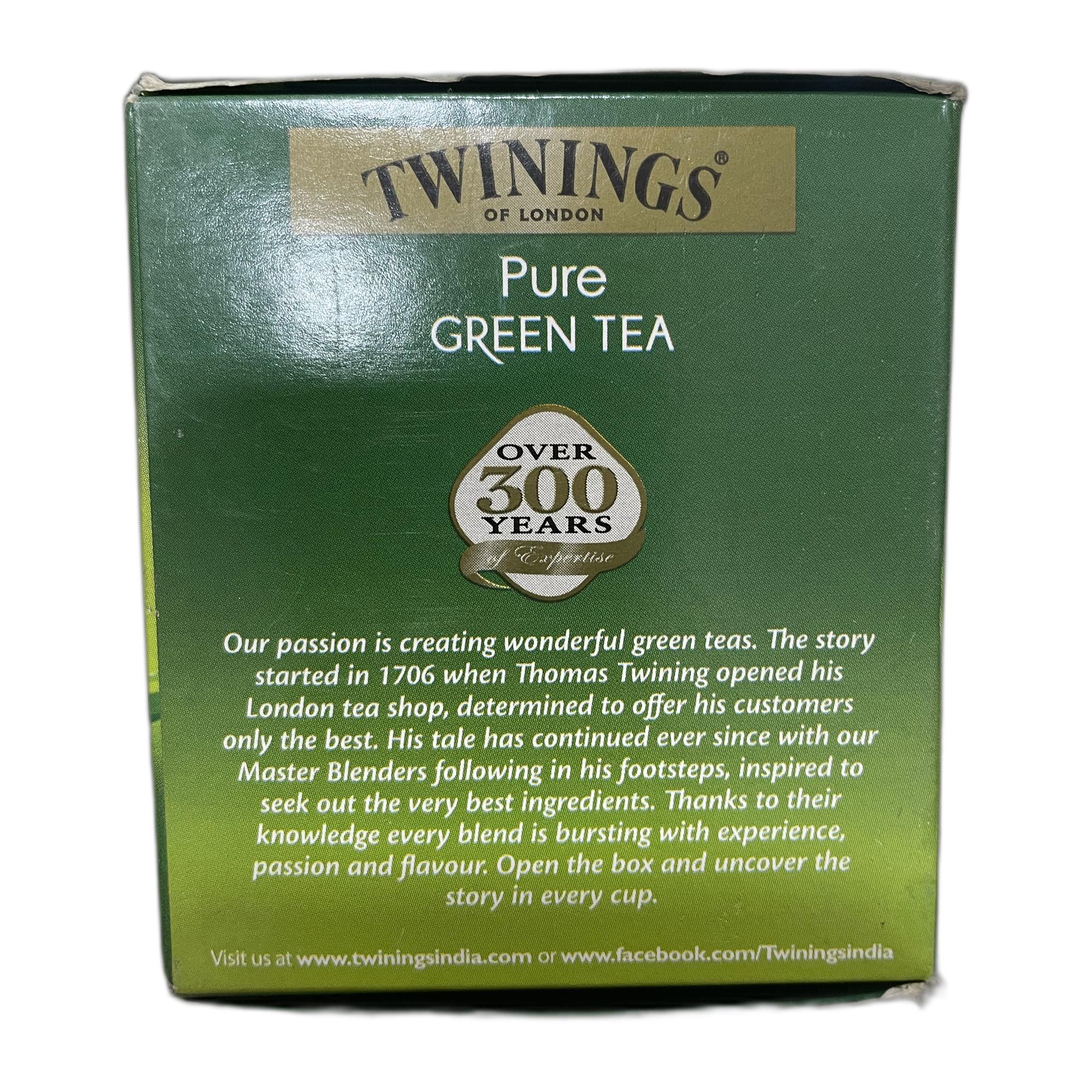 Twinings Pure Green Tea Jasmine, 25 Tea Bags| Pack of 1| Perfectly Balanced & Refreshing Taste| Low Calorie| Handpicked Green Tea Leaves| Enjoy a Hot Cup of Tea (50g)