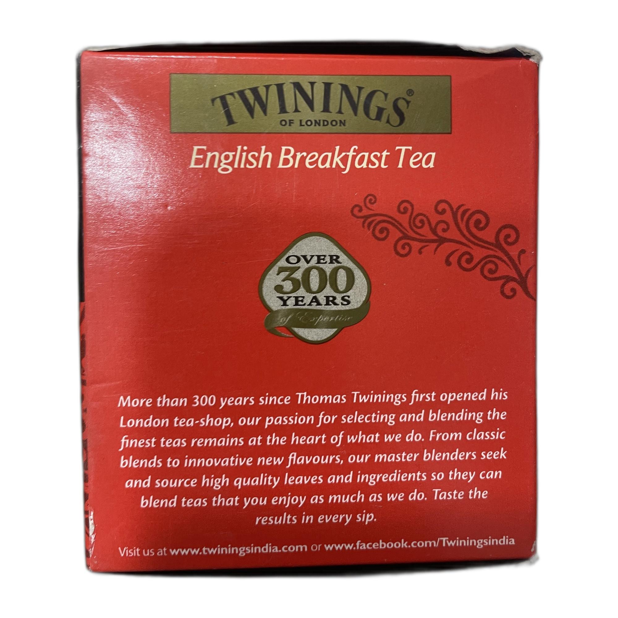 Twinings English Breakfast Tea, 25 Teabags, Premium Black Tea, English Classic Range, Medium Strength, Rich Flavour, 50 gm