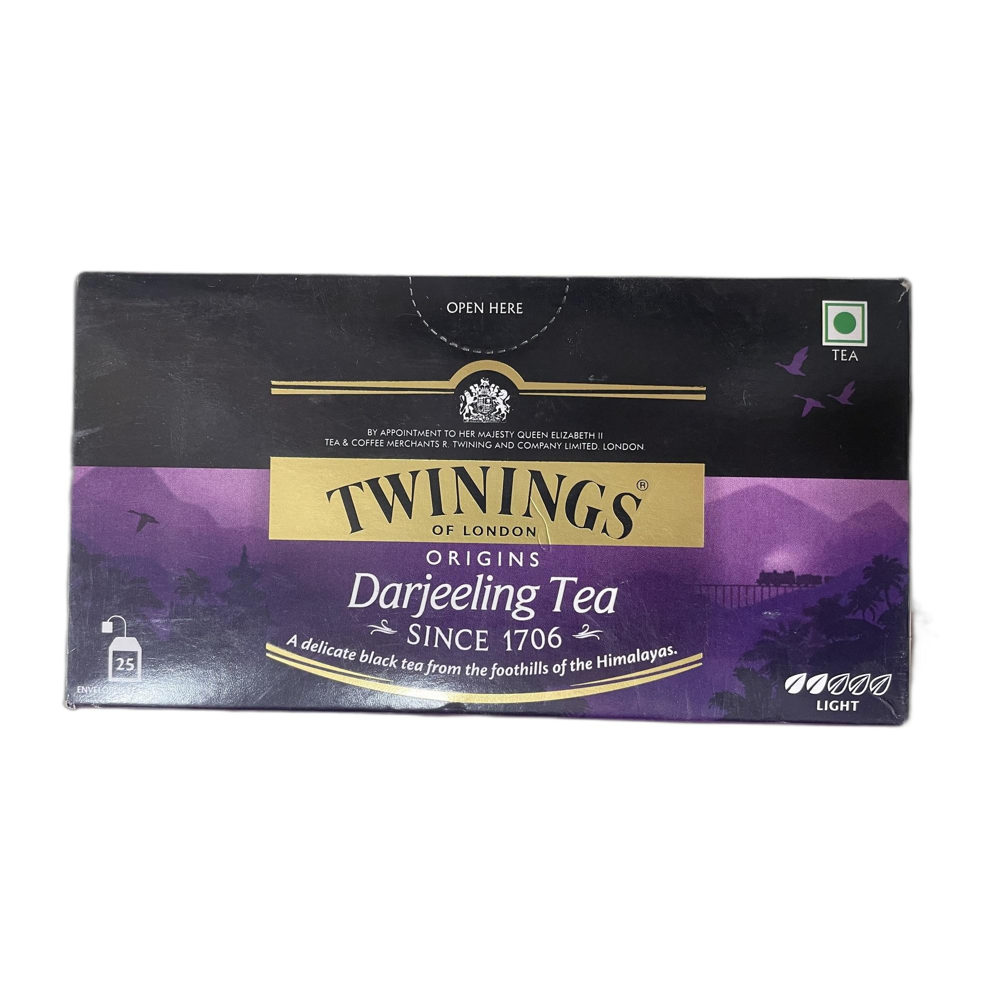 Twinings Darjeeling Tea,25 Teabags,Premium Black Tea,Twinings Origins,Light Strength,Delicate&Subtle,50 Gm,Pack of 25
