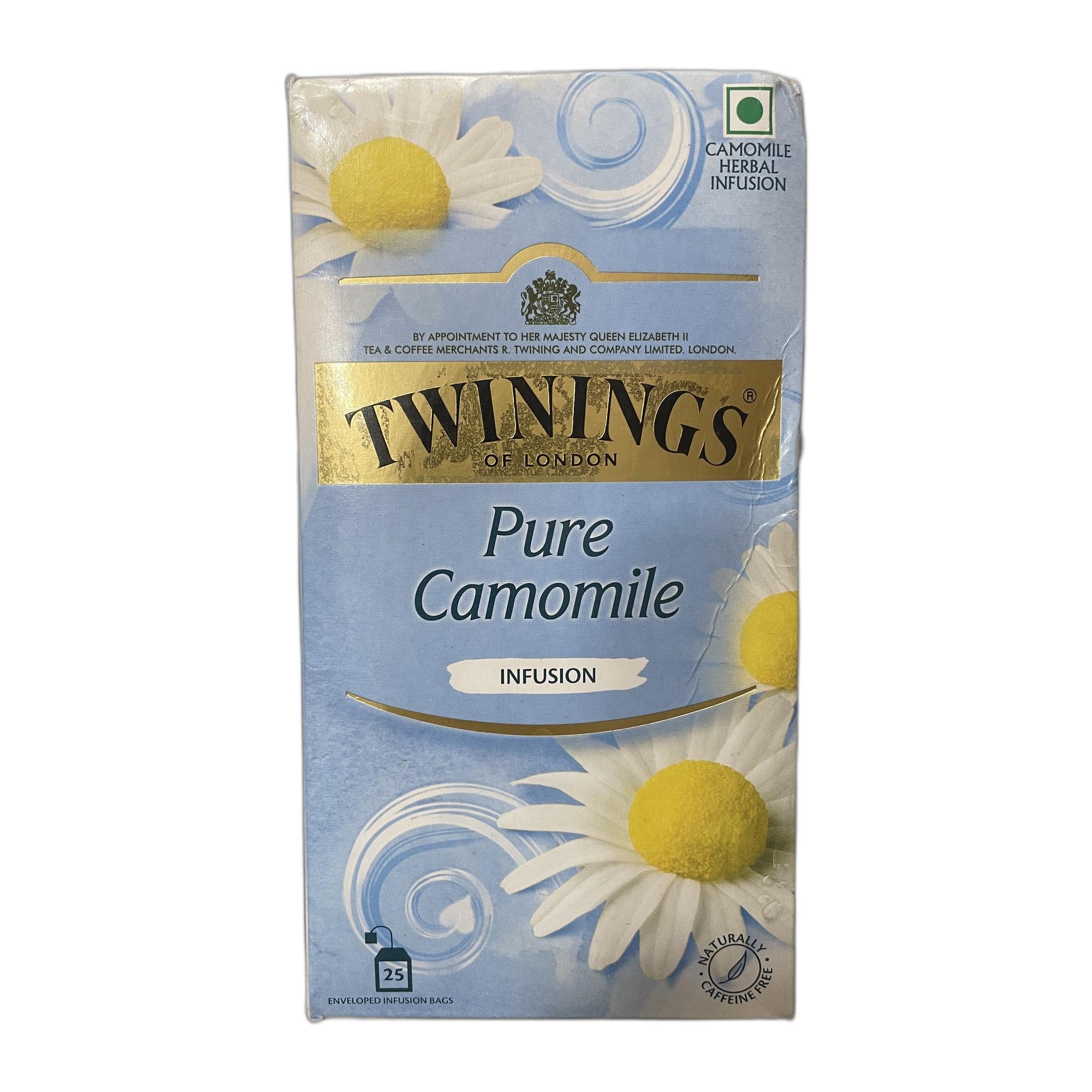 Tapper Tea: Twinings Chamomile Tea, 25 Teabags, Herbal Infusion Tea, Subtle and Flowery, Light and Gentle Taste, Good Sleep, Stress Relief, Relax - 25g