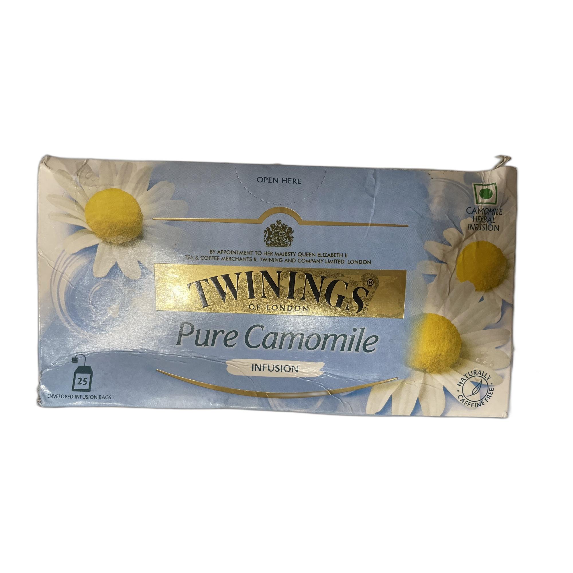 Twinings Chamomile Tea, 25 Teabags, Herbal Infusion Tea, Subtle and Flowery, Light and Gentle Taste, Good Sleep, Stress Relief, Relax - 25g