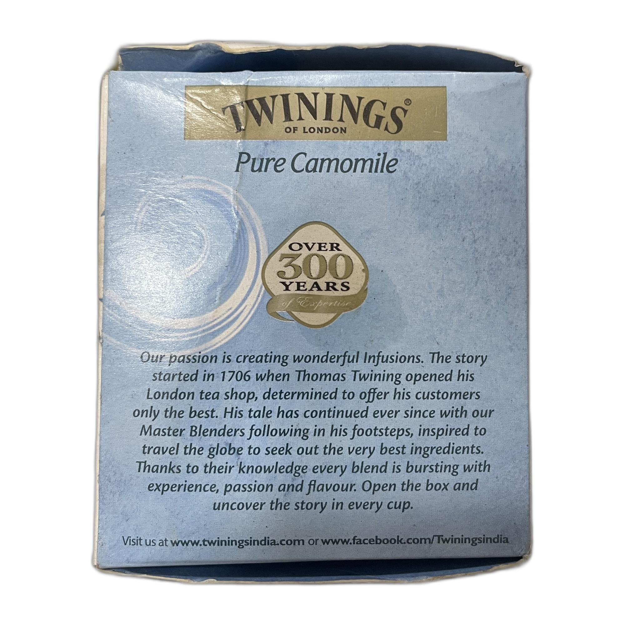 Twinings Chamomile Tea, 25 Teabags, Herbal Infusion Tea, Subtle and Flowery, Light and Gentle Taste, Good Sleep, Stress Relief, Relax - 25g
