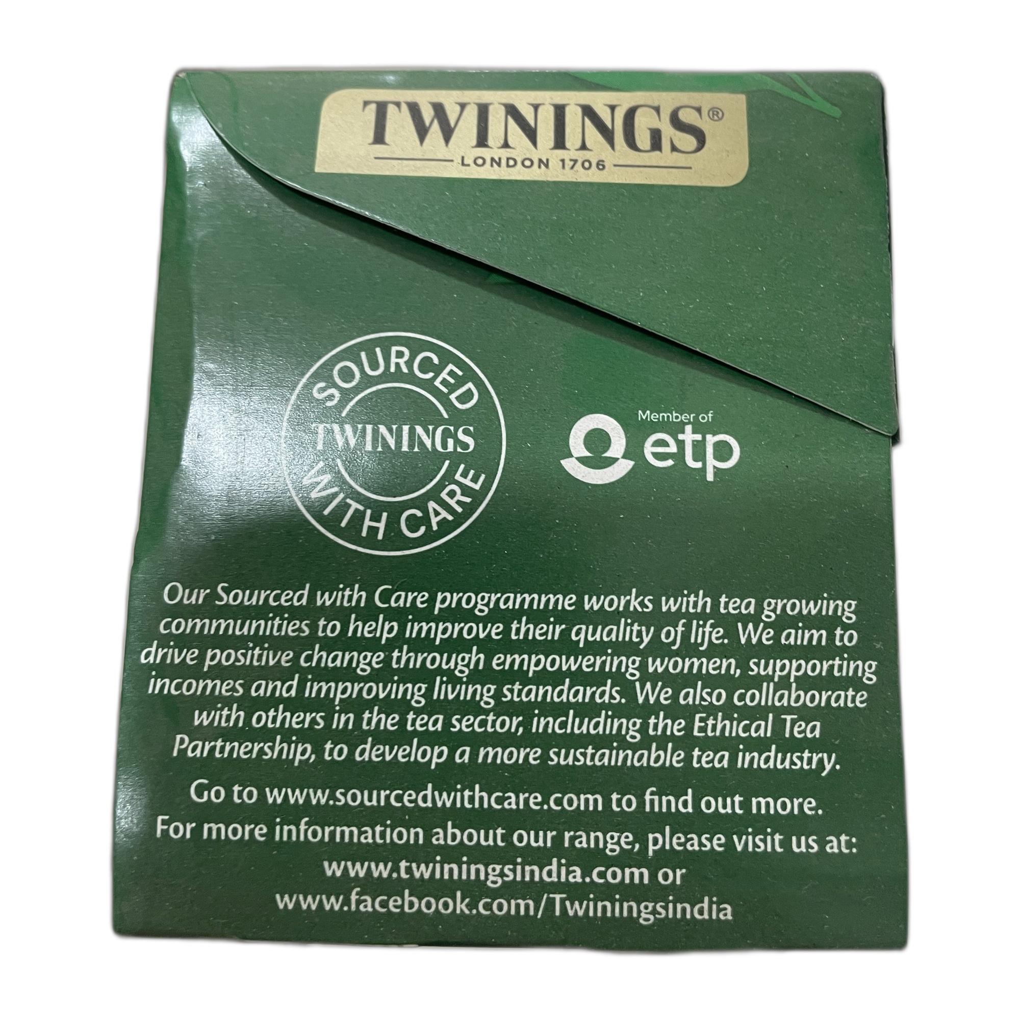 Twinings Green Tea & Mint (Antioxidant), 25 Tea Bags| Pack of 1| Perfectly Balanced & Refreshing Taste| Light, Soothing Flavour| Low Calorie| Handpicked Green Tea Leaves| Enjoy as Hot or Iced Tea (50g)
