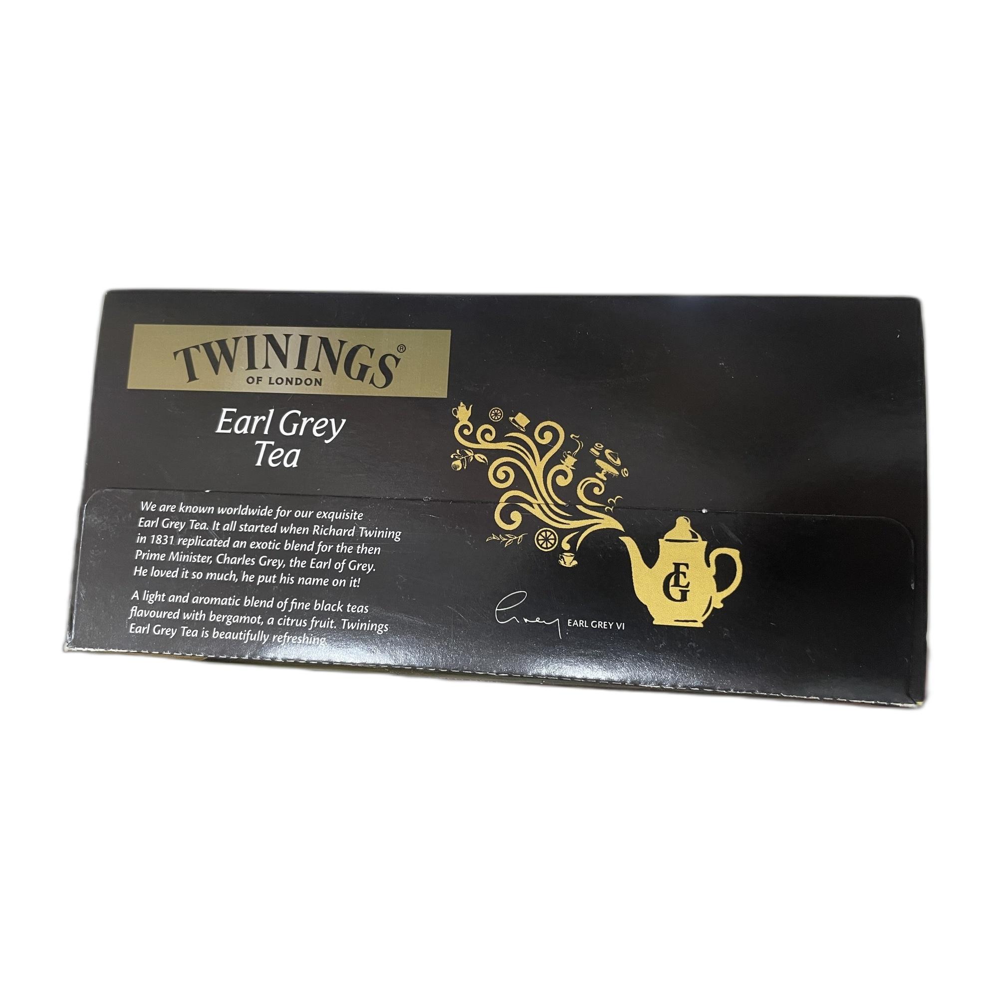 Twinings Earl Grey Tea, 25 Tea Bags| Pack of 1| Premium Black Tea (50g)