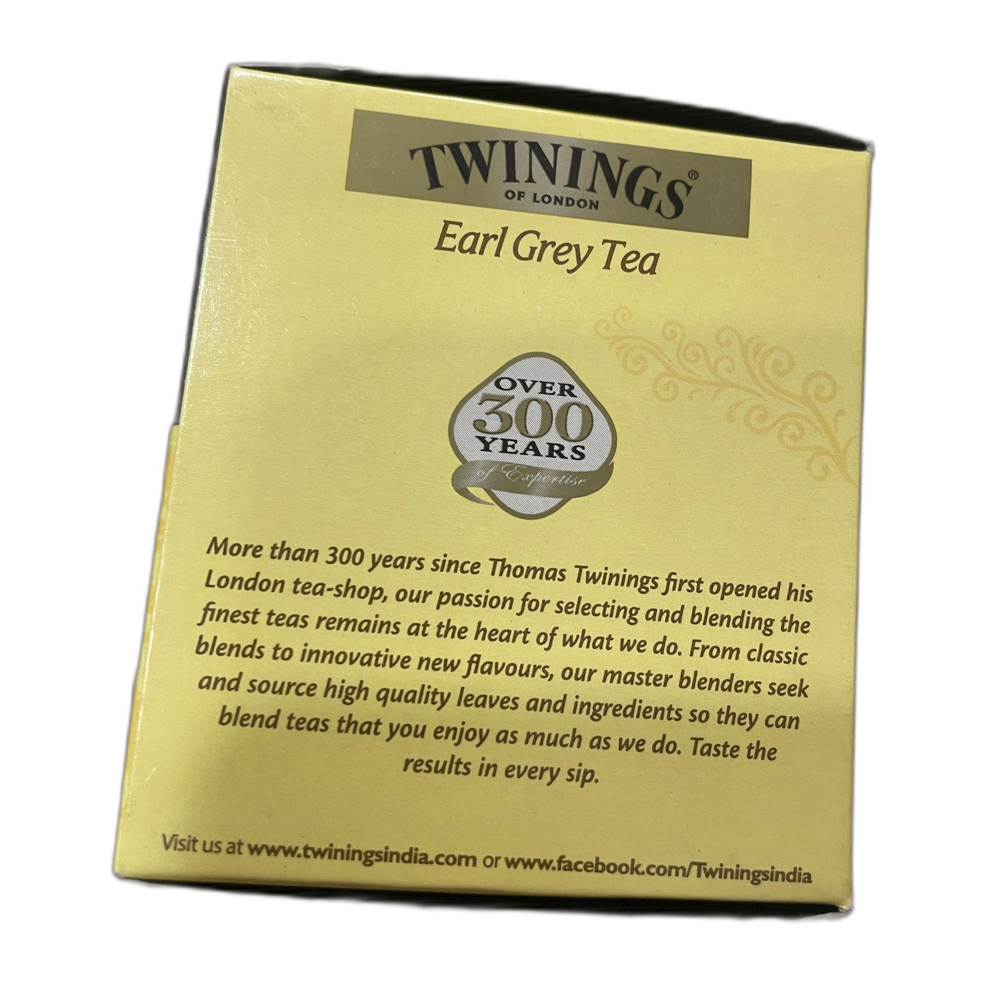 Twinings Earl Grey Tea, 25 Tea Bags| Pack of 1| Premium Black Tea (50g)