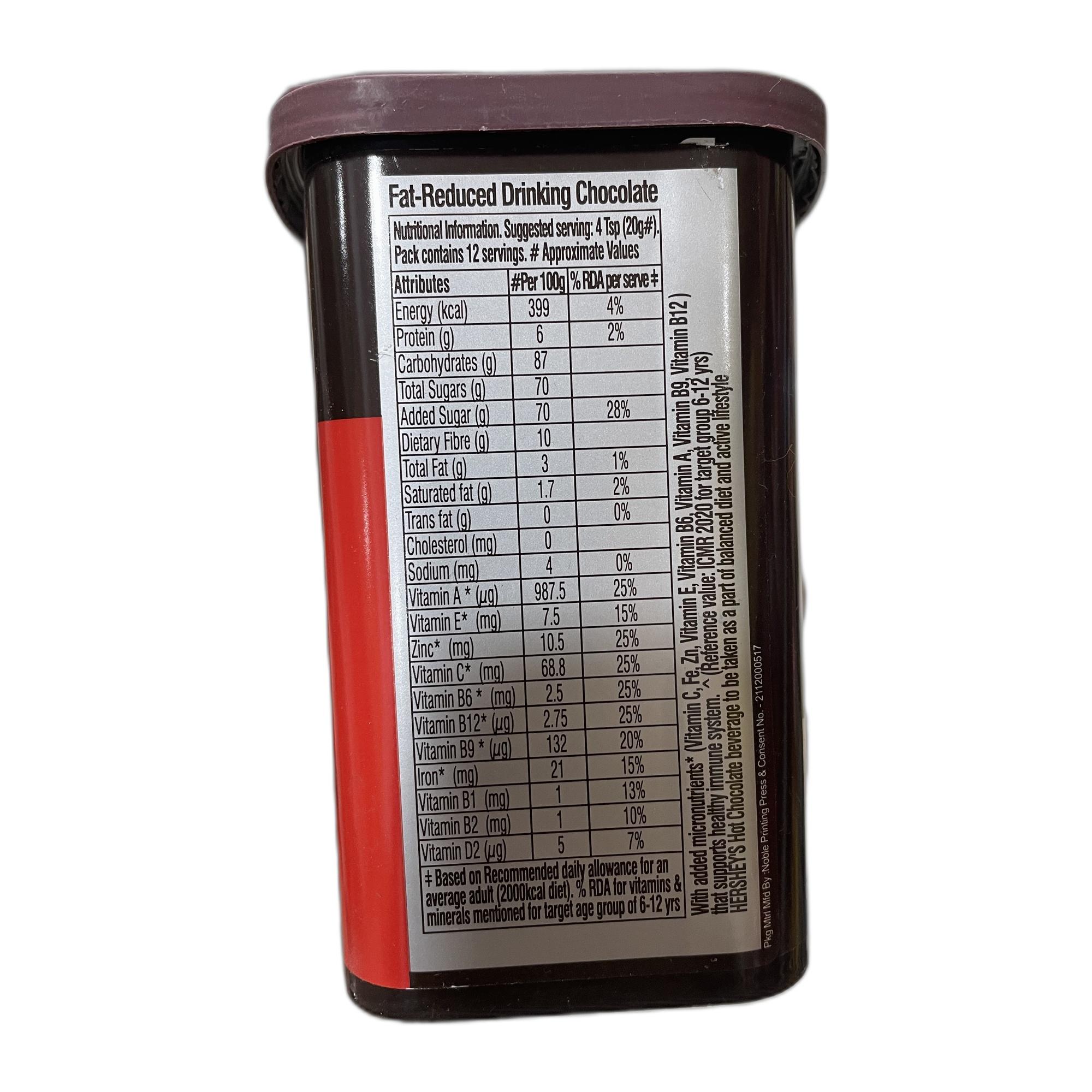 HERSHEY'S Hot Chocolate Drink Powder Mix, 250 g