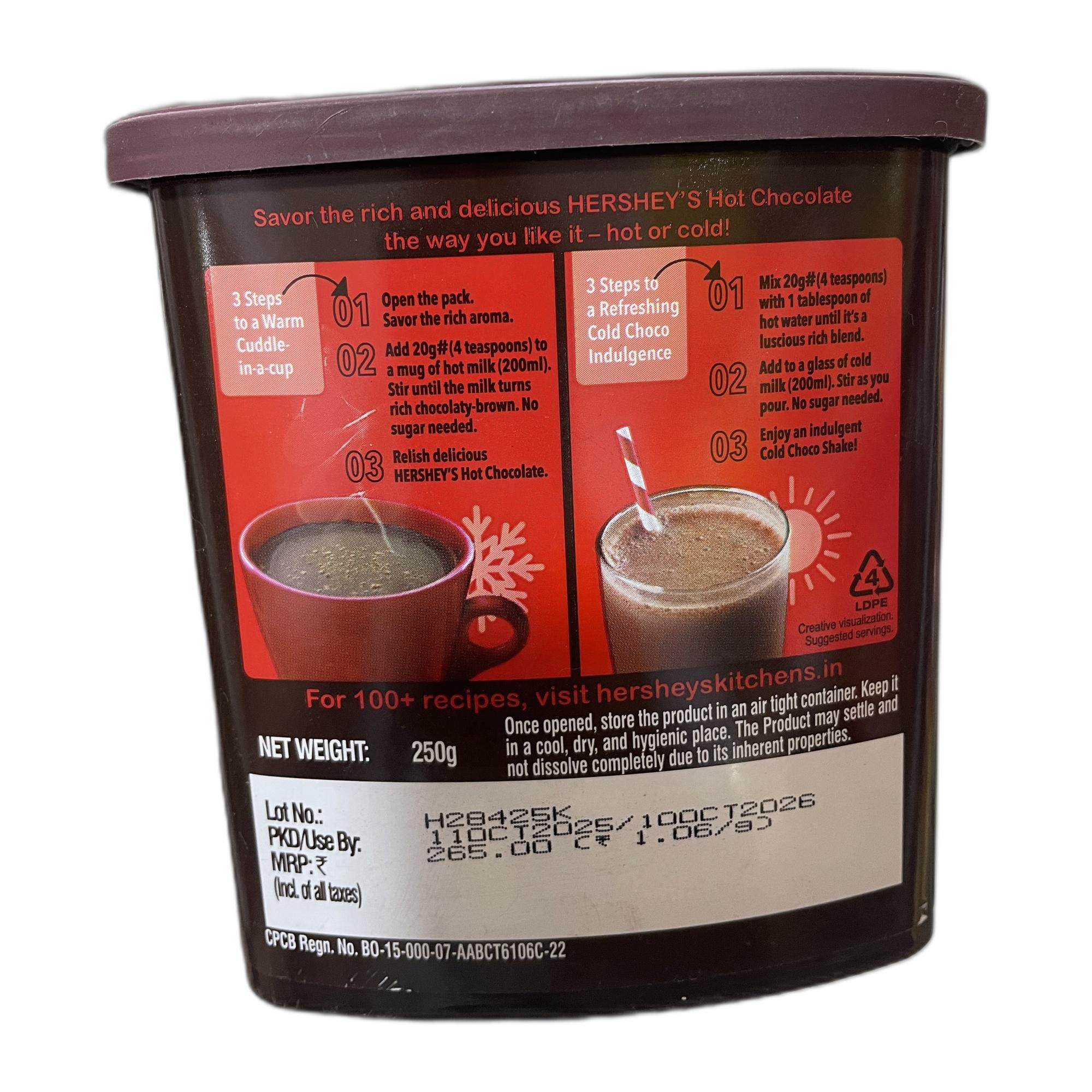 HERSHEY'S Hot Chocolate Drink Powder Mix, 250 g